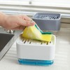 Dish Soap Dispenser and Sponge Holder for Kitchen, Detachable Liquid