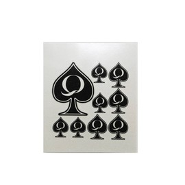 Queen of Spades Temporary Tattoos – 45 Adult QoS Designs (5 Sheets), Waterproof