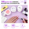 SAVILAND Quick-dry Builder Nail Gel Kit: Clear Pink Builder Hard