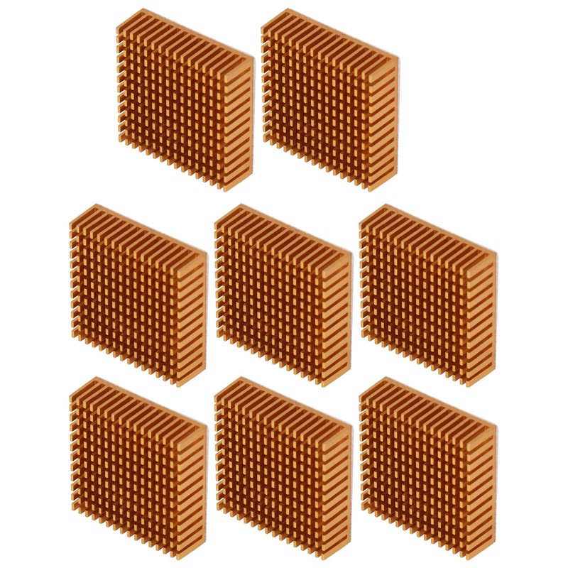8Pcs Cooling Fins Aluminum Alloy Power Radiator Slotted Heatsink for