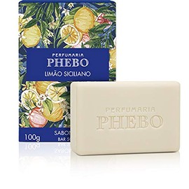 Linha Mediterraneo Phebo - Sabonete em Barra Cremoso Limao Siciliano 100 Gr - (Phebo Mediterranian Collection - Creamy Bar Soap Sicilian Lemon 3.5 net Oz)