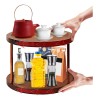 Rustico Organizador Para Especias Giratorio Encimera Cocina Marrón