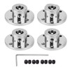 4Pcs Flange Coupling Connector, Rigid Guide Model Coupler Accessory, Shaft