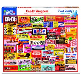 White Mountain Puzzles Candy Wrappers - 1000 Piece Collage Jigsaw Puzzle