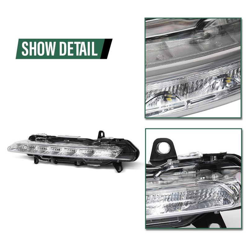 LQI Left DRL LED Daytime Running Fog Light Lamp Compatible