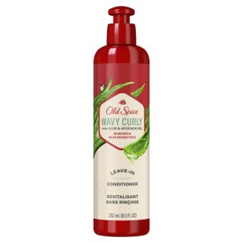 Old Spice Wavy Curly Leave-In Conditioner with Aloe & Avocado Oil, 252 mL, Red,White,Green