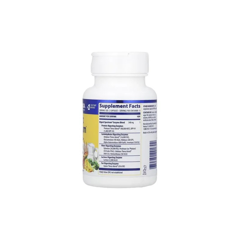Enzymedica Digest Spectrum Multi Suplemento 30 Caps Sin Sabor
