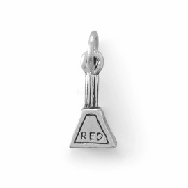 Unbranded Sterling Silver Adorable "Red" Nail Polish Bottle Charm