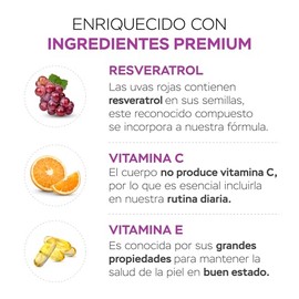 Vitasei Colágeno Hidrolizado Polvo Resveratrol Base Soya Edulcorantes 450 Sabor Coco Libre Azúcar Vitamina Suplemento Que Ayuda Cuidado Piel