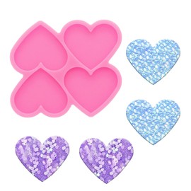 Molde de silicona de resina de corazón, molde de carrete de resina epoxi, molde de fundición para joyas y colgantes, agarre de teléfono y llavero molde de resina DIY manualidades