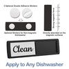 Dishwasher Magnet Clean Dirty Sign, Farmhouse Rustic Wood Design Black