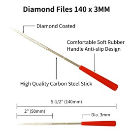 GUANGLANG 12Pcs Needle File Set with Folding Canvas Bag,Small Steel Files with Shaped Round,Half Round, Triangle,Flat,Square,Tool for Wood,Metal, Plastic and Jewelry Precision Work