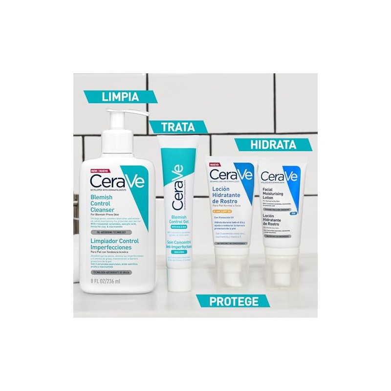Cerave Limpiador Control Imperfecciones 16oz Piel Tendencia Acné Ácido Salicílico