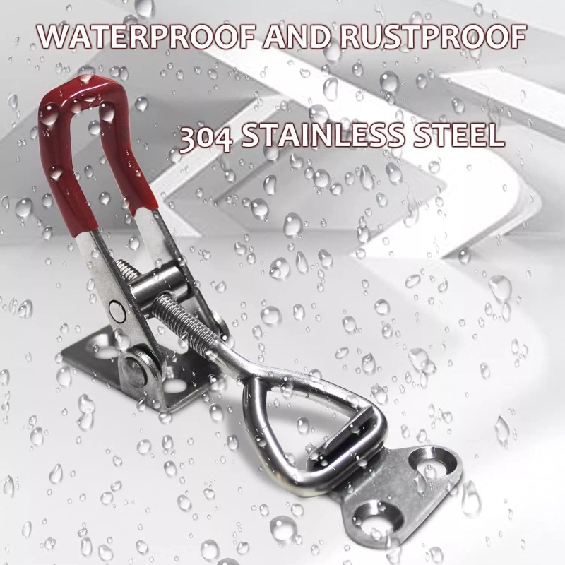 Unbranded 2Pcs Heavy Duty Steel Toggle Latch Catches Adjustable Lock