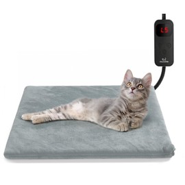 JLSAME Outdoor Pet Heating Pad for Cat & Dog, Indoor Warming Heated Mat Pad, Adjustable Waterproof Heated Dog Cat Bed with 6 Temperature & 5 Timers Set Auto Off, Pet Heater Warmer Blanket