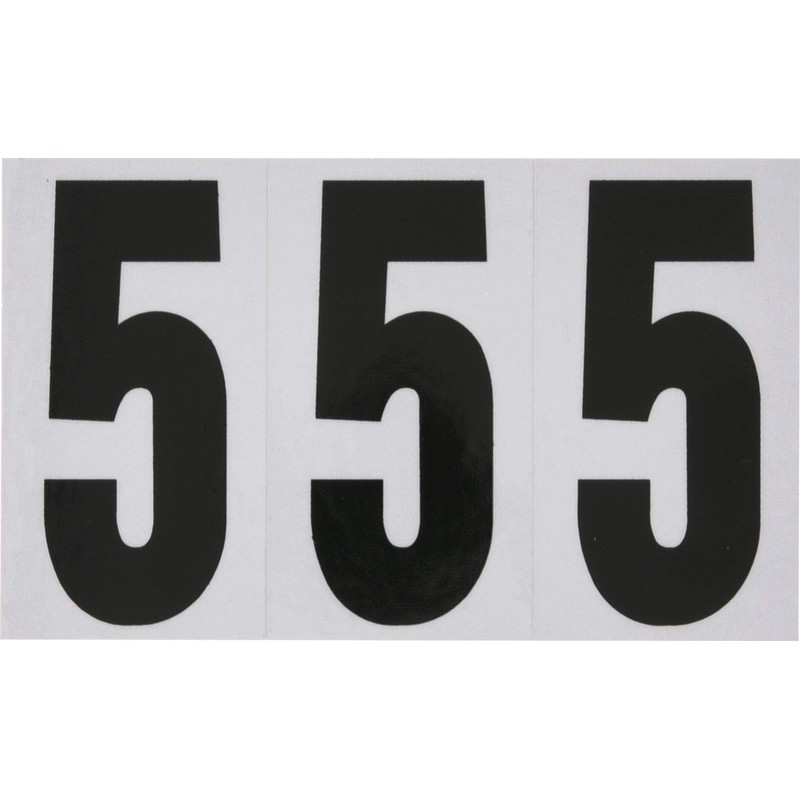 Hillman 843445 Reflective Adhesive Mailbox Number Pack, 3", Black and