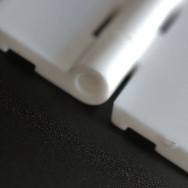 Pack of 2 x White Acrylic Hinges 75mm x 45mm