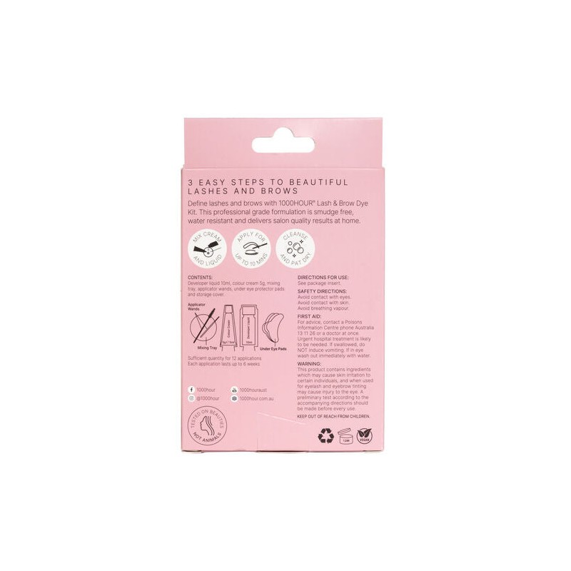 1000 Hour Eyelash & Brow Dye Kit Dark Brown