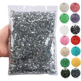 Paquete grande de 3 mm, 50000 piezas de diamantes de imitación de resina con parte trasera plana redonda de color AB para arte de uñas, botellas, ropa de maquillaje, zapatos, taza, suministros de manualidades
