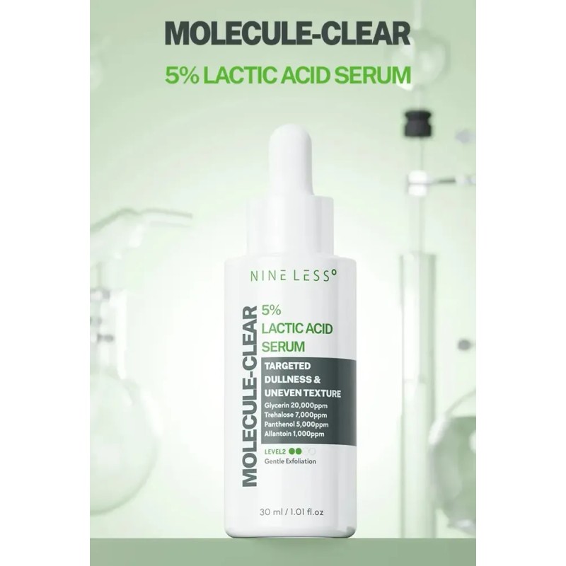 Srum Facial Nineless Molecule-Clear cido Lctico 5 Exfoliante