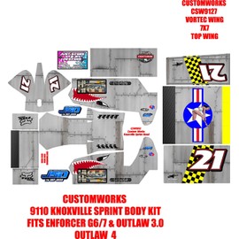 Losi CUSTOMWORKS KNOXVILLE  SPRINT CAR 9110 WAR PLANE THEME WRAP KIT