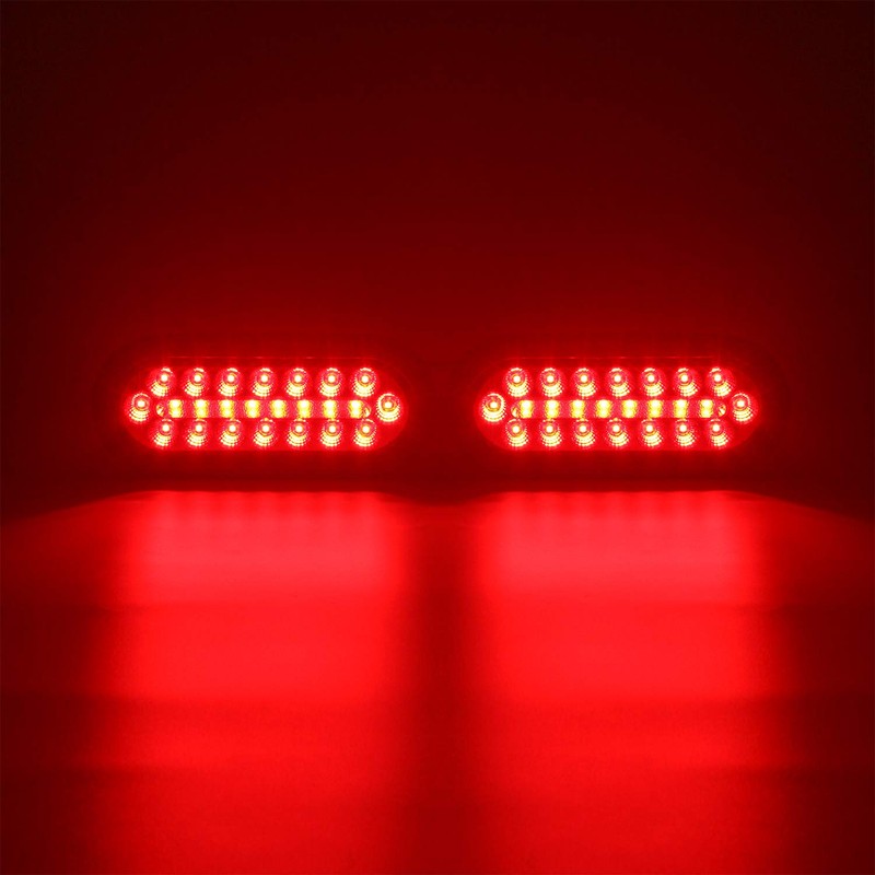 Linkitom 6 Inchs Submersible Oval LED Stop/Turn Trailer Tail Light