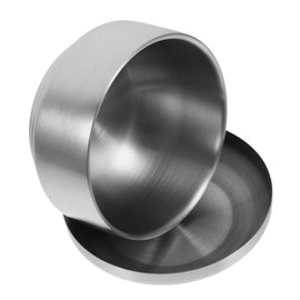 KOMBIUDA Stainless Steel Shaving Bowl Lid Foaming Bowl for Shaving Cream Elegant Bathroom Decor Ergonomic Design