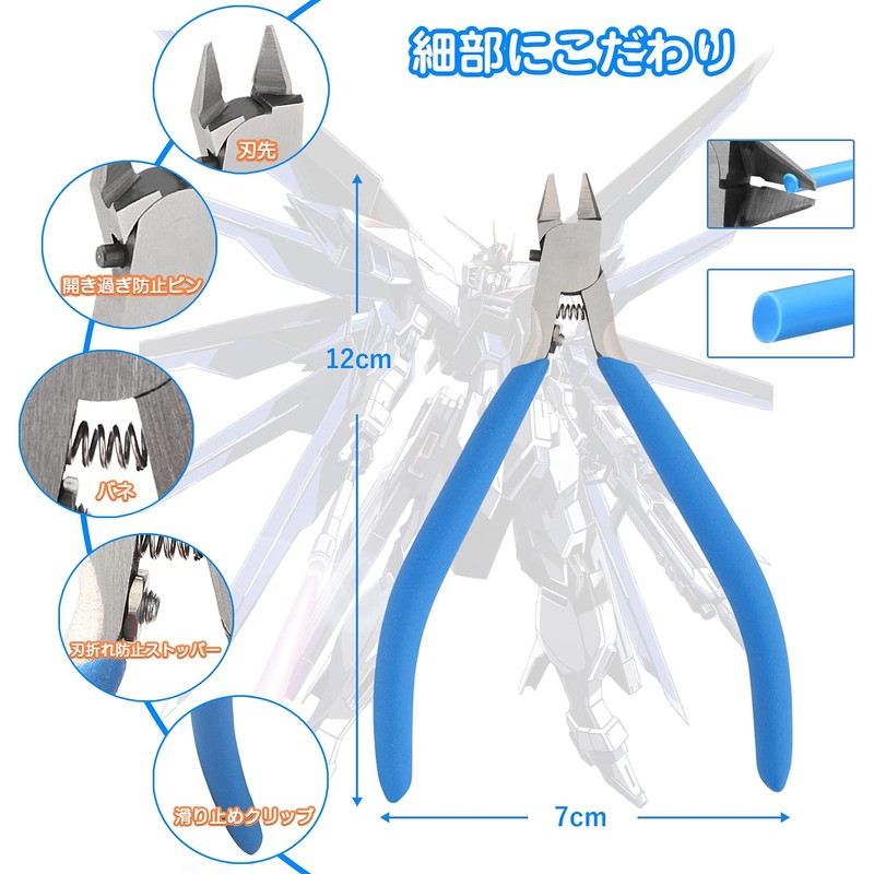 Fotomus Plastic Model Nipper, Gunpla, For Gate Cut, Thin Blade,