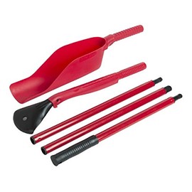 Gravidus Gutter Cleaning Set 5 Pieces for Carport & Patio or Garden Shed - Gutters Remove Leaves and Weeds - with Scraper, Shovel and 3 Iron Sticks