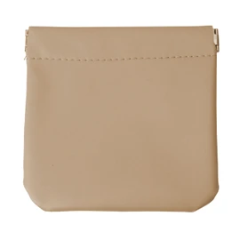 KOYOKOMA Mini Pouch, Pouch, Small Item, Compact, Cute, Fashionable, PU Leather, Cosmetic Pouch, Magnetic Pouch, Accessory Pouch, beige