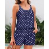 Tempt Me Blue Dot Romper One Piece Swimsuits with Short