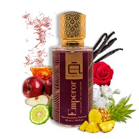 ARABIAN PERFUMES & OILS Emperor Non-Alcoholic Perfumes for Men 1.69 Fl Oz. | Sophisticated Luxury Fragrance | Long Lasting Travel Size Perfumes