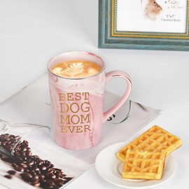 Taza de café Best Dog Mom Ever para el día de la madre, regalo para mamá, de hija, hijo, perro, mamá, regalos para amantes de los perros, regalos para mujeres, cumpleaños para mujeres, tazas de café