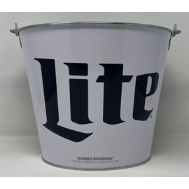 Miller Lite “It’s Miller Time”  5 Qt. Metal Beer/Ice Bucket - New
