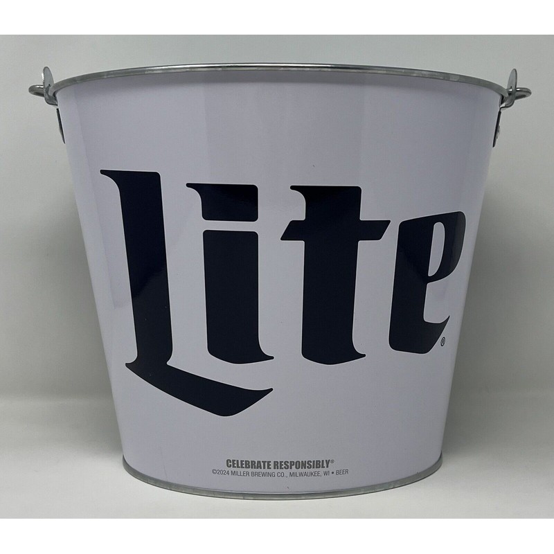 Miller Lite “It’s Miller Time” 5 Qt. Metal Beer/Ice Bucket