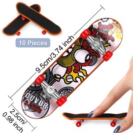 SOOKIN Finger Board 10PCS Fingerboards Mini Skateboard Deck Truck - Perfect for Kids Party Favours Bag Fillers Children Gift