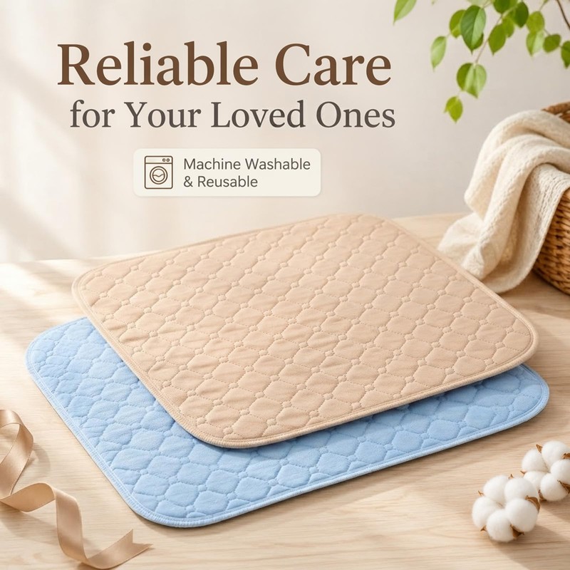 2 Pack Washable Chair Mats, Chair Protector, Incontinence Chair Pads
