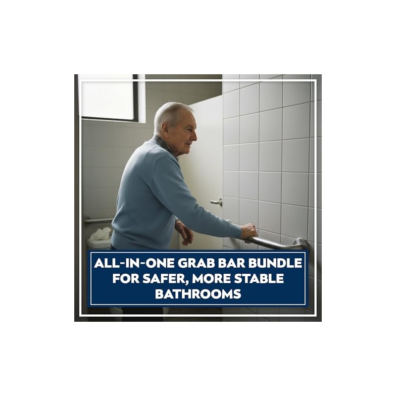 Shower Grab Bars 4 Pack – Complete Bathroom Safety Starter