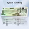 Owpkeenthy 96% Wireless Matcha Green Keyboard with Number Pad Knob,