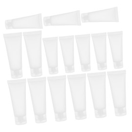 Ipetboom 16pcs Refillable Squeeze Lotion Tubes Travel-Friendly Cosmetic Sample Containers for Skin Care Creams for Toiletries and Go Use