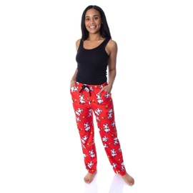 Peanuts Women's Snoopy and Woodstock Allover Print Smooth Touch Fleece Sleep Bottoms Lounge Pajama Pants (X-Small)