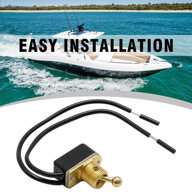 MospdyGear 2Pcs 6A 120V 2-Wire Rocker Toggle Switch, Brass Heavy
