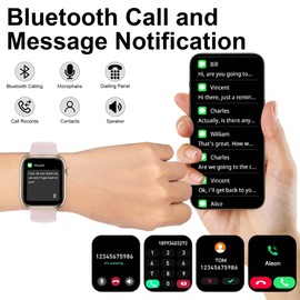 ELEJAFE Fitness Smart Watch for Women, 1.83" Fitness Tracker Watch with Answer/Make Calls, Sleep/Heart Rate Tracker, IP67 Waterproof, 100+ Sport Modes, Women Smart Watch for iOS Android