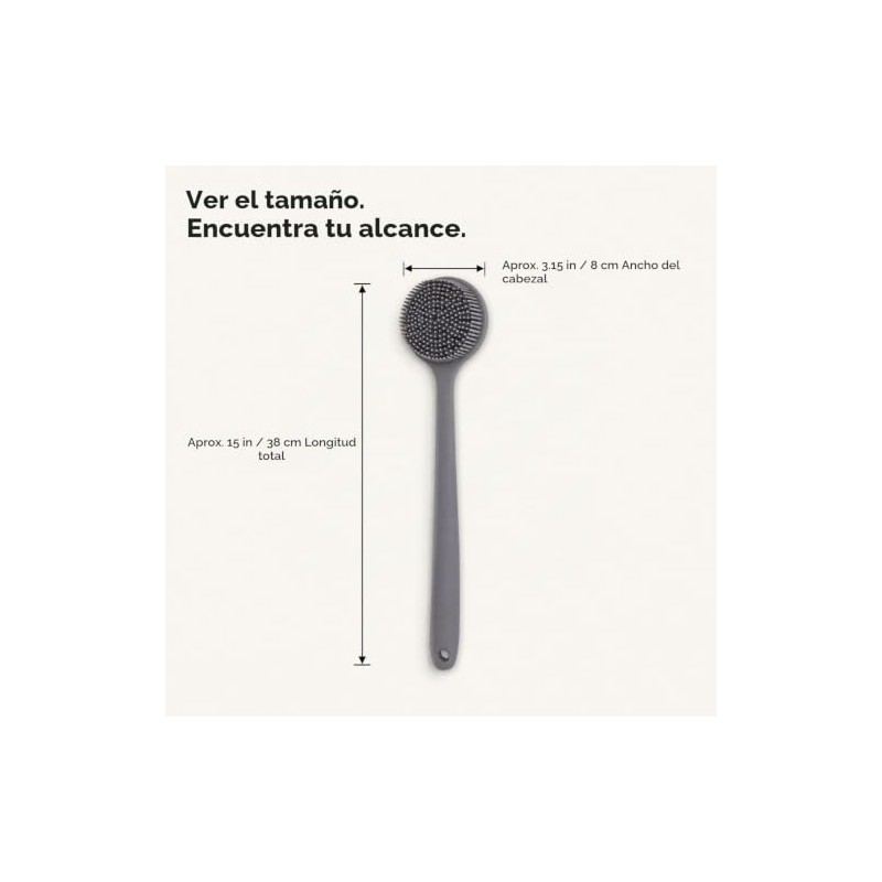 Estropajo de silicona para el cuerpo, cepillo de ducha de