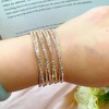 ZMANYIJEW Sparkle Crystal Rhinestone Cuff Bracelet Multilayer Arm Cuff Bangle