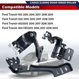 KK3Z-1525028-E KK3Z-1525028-AA BK3Z1525028G Right Side Sliding Door Hinge Roller Upper Middle Lower Set Compatible with 2015 2016 2017 2018 2019 Transit Model