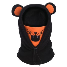HZTG Kids Winter Warm Windproof Balaclava Hat Boys Girls Ski Riding Face Mask Fleece Neck Warmer (Orange Tiger)
