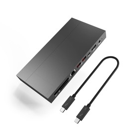 USB 4 Dock with 2X USB 4 (40Gb/s), DP, SD4.0, CFast2.0 Card Slot, RJ45, Gen2 10gb USB-A USB-C,120W DC Power for Mac/PC,USB 4 Hub with 2.3ft Cable