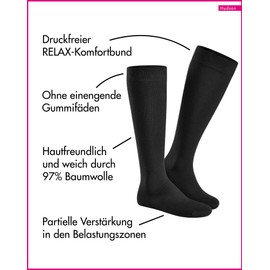 Hudson Men's Knee-High Socks, Black (Black 0005), 7.5/8 (Manufacturer size: 41/42)