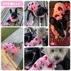 cyeollo Dog Valentines Sweater Heart Pattern Pullover Turtleneck with Leash